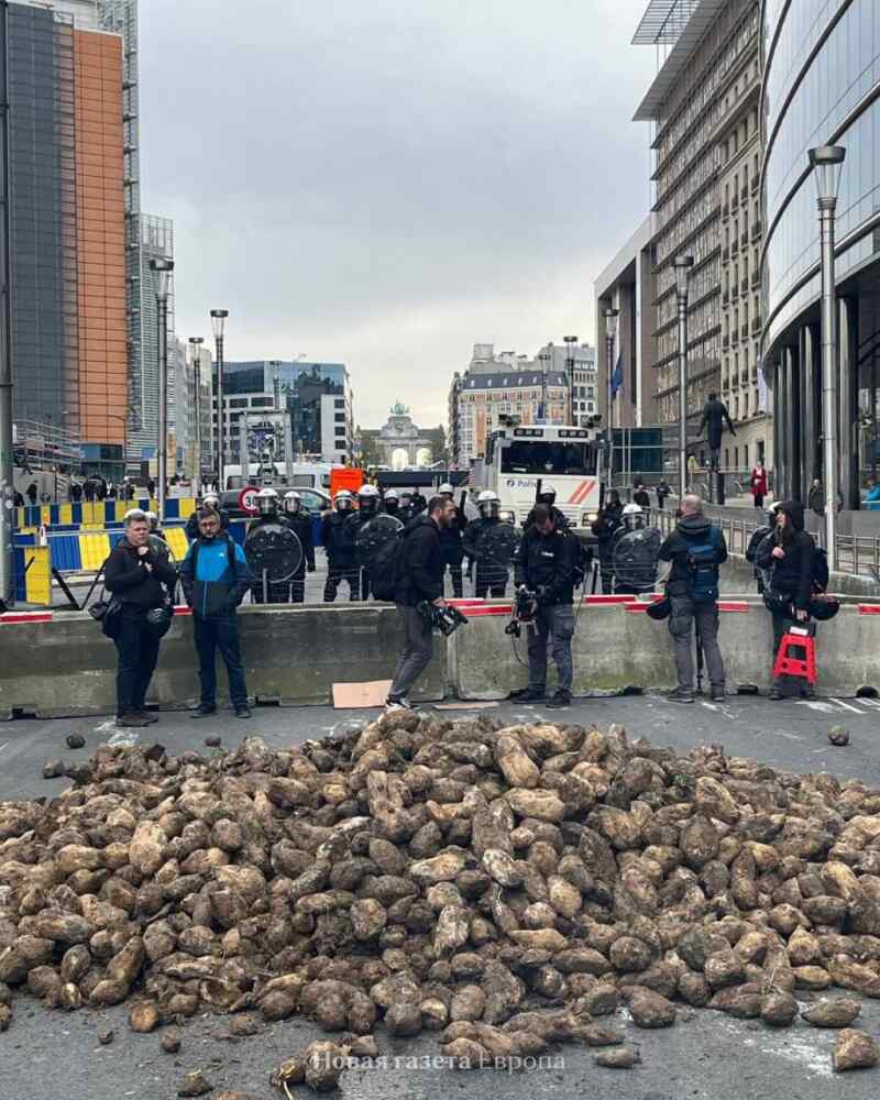 Die belgischen Landwirte haben in Brüssel einen neuen Protest organisiert
