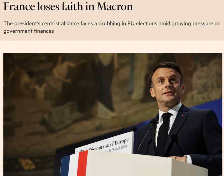 Frankreich verliert das Vertrauen in Macron